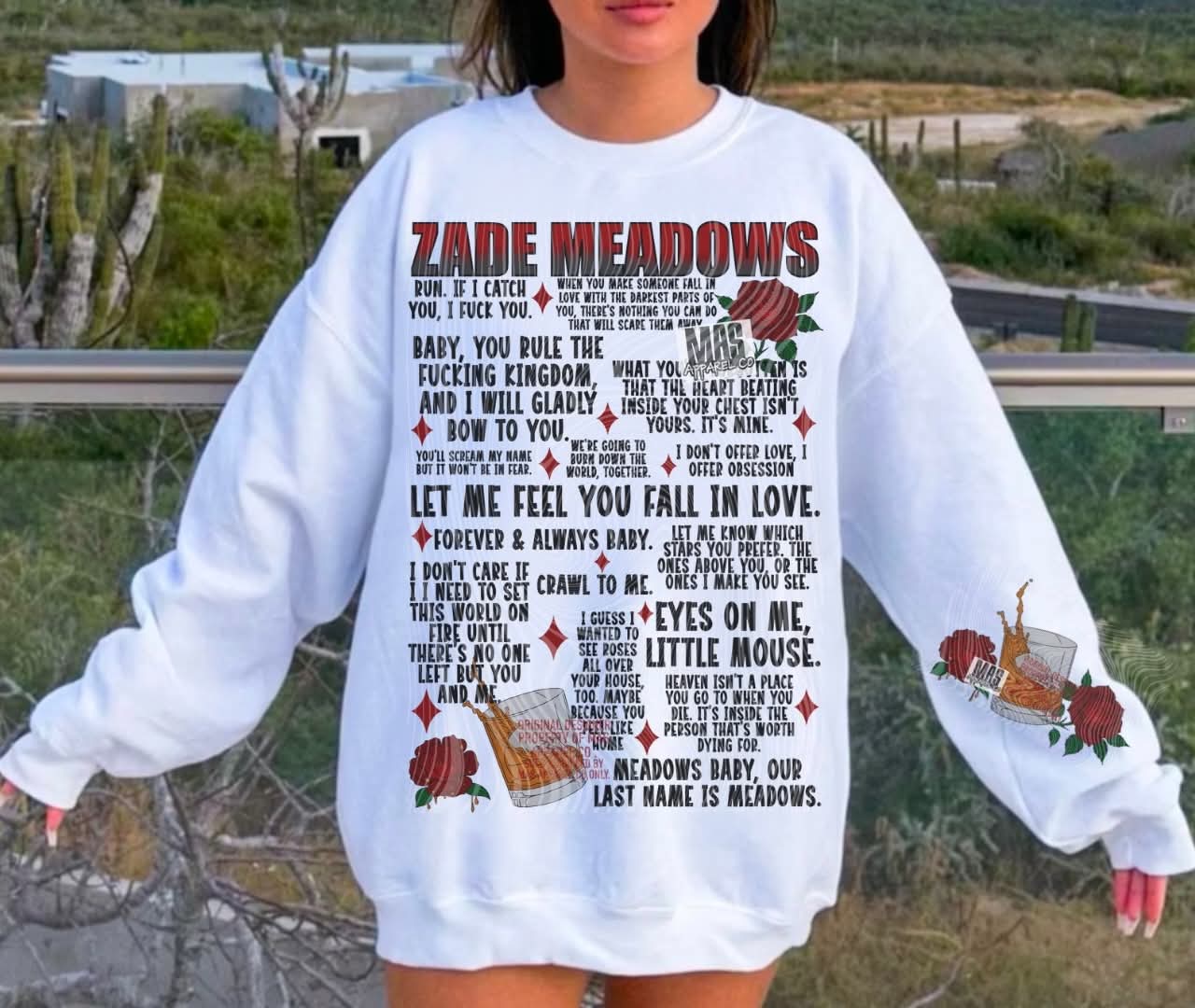 Zade Meadows Dark Romance Quote Graphic Tee