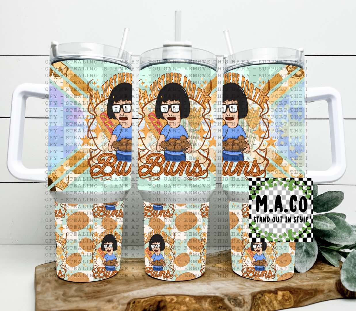 Here For The Buns Tina Belcher 40oz Tumbler