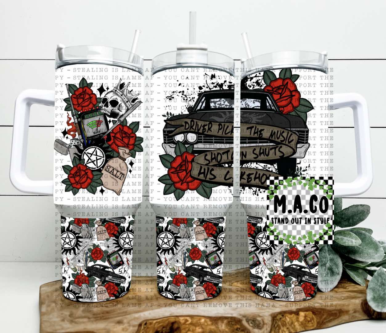 Driver Picks The Music White 40oz Tumbler Spn