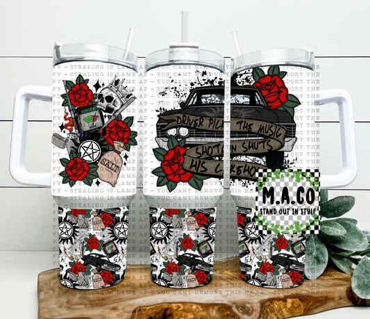 Driver Picks The Music White 40oz Tumbler Spn