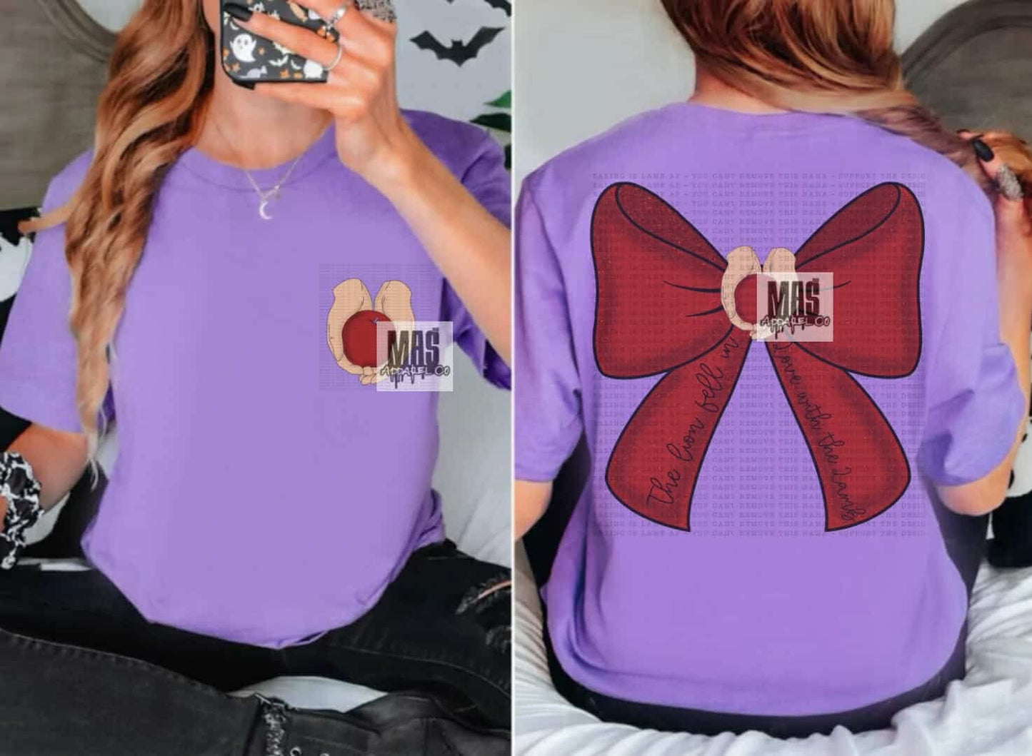 Lion Fell in love with the lamb twilight bow tee