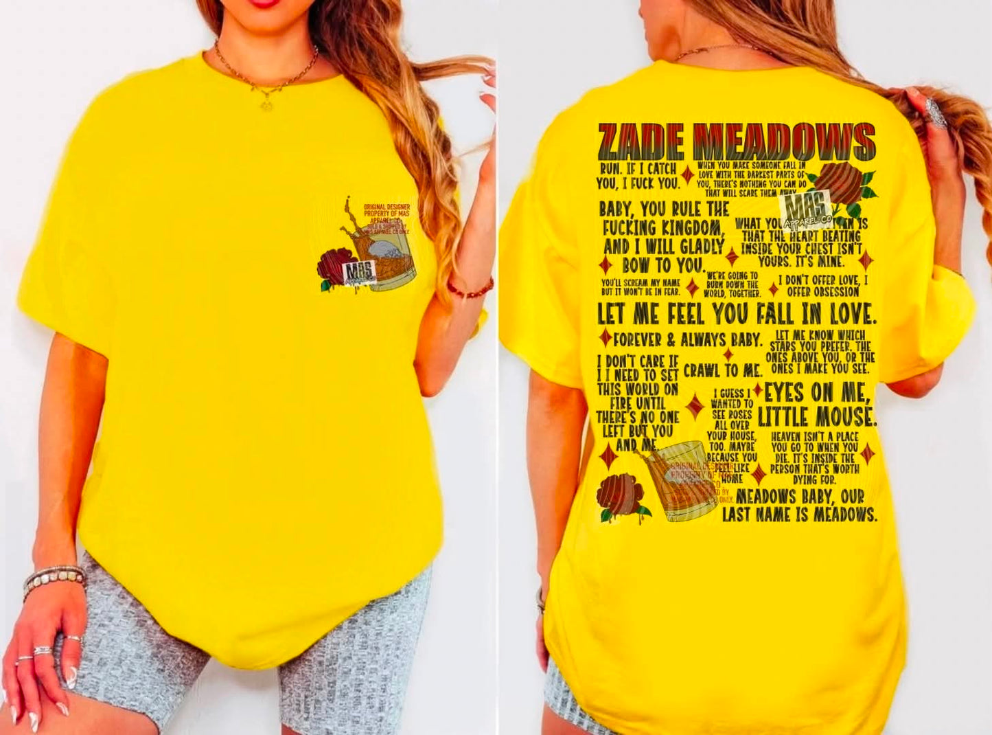 Zade Meadows Dark Romance Quote Graphic Tee