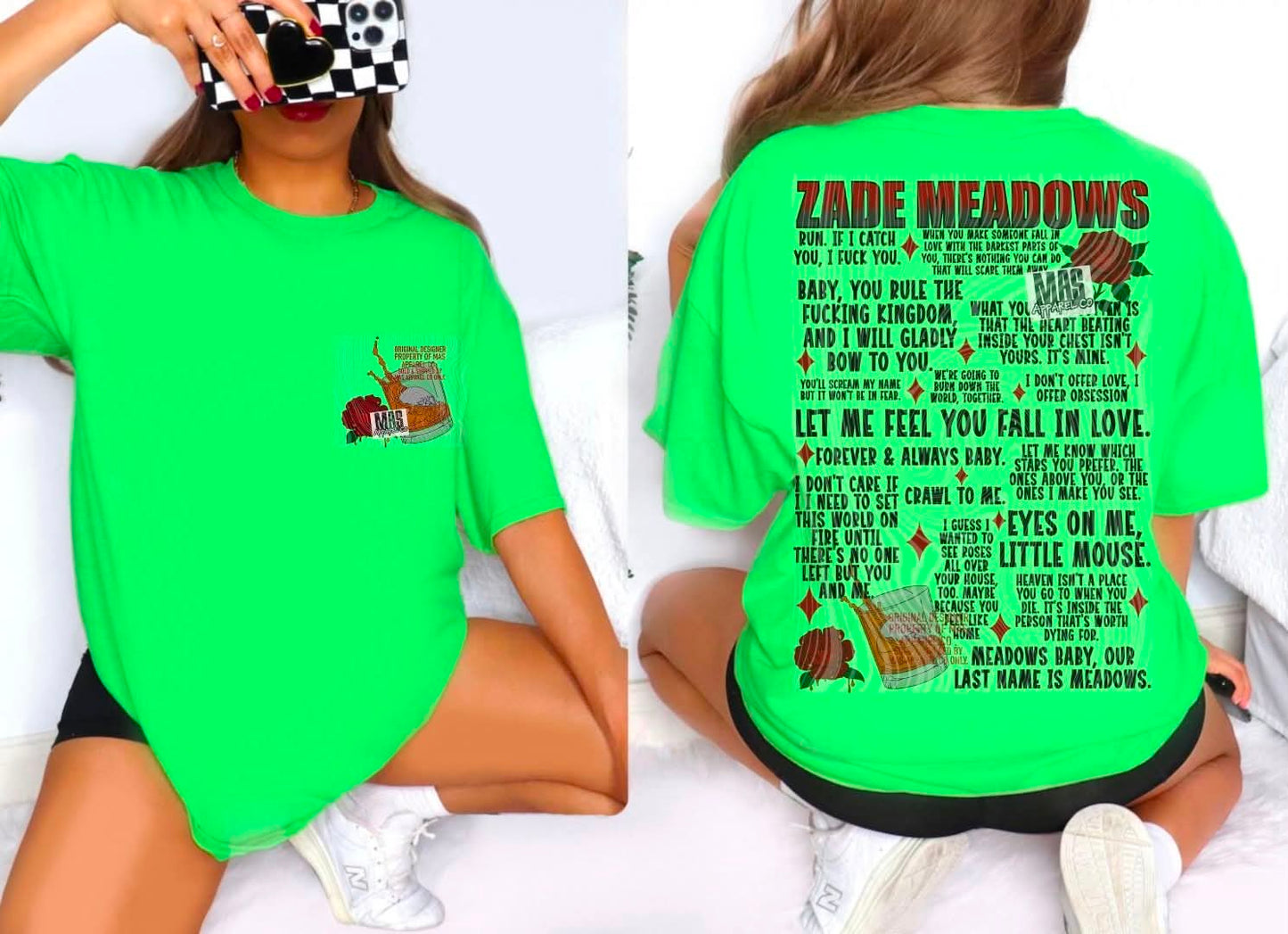 Zade Meadows Dark Romance Quote Graphic Tee