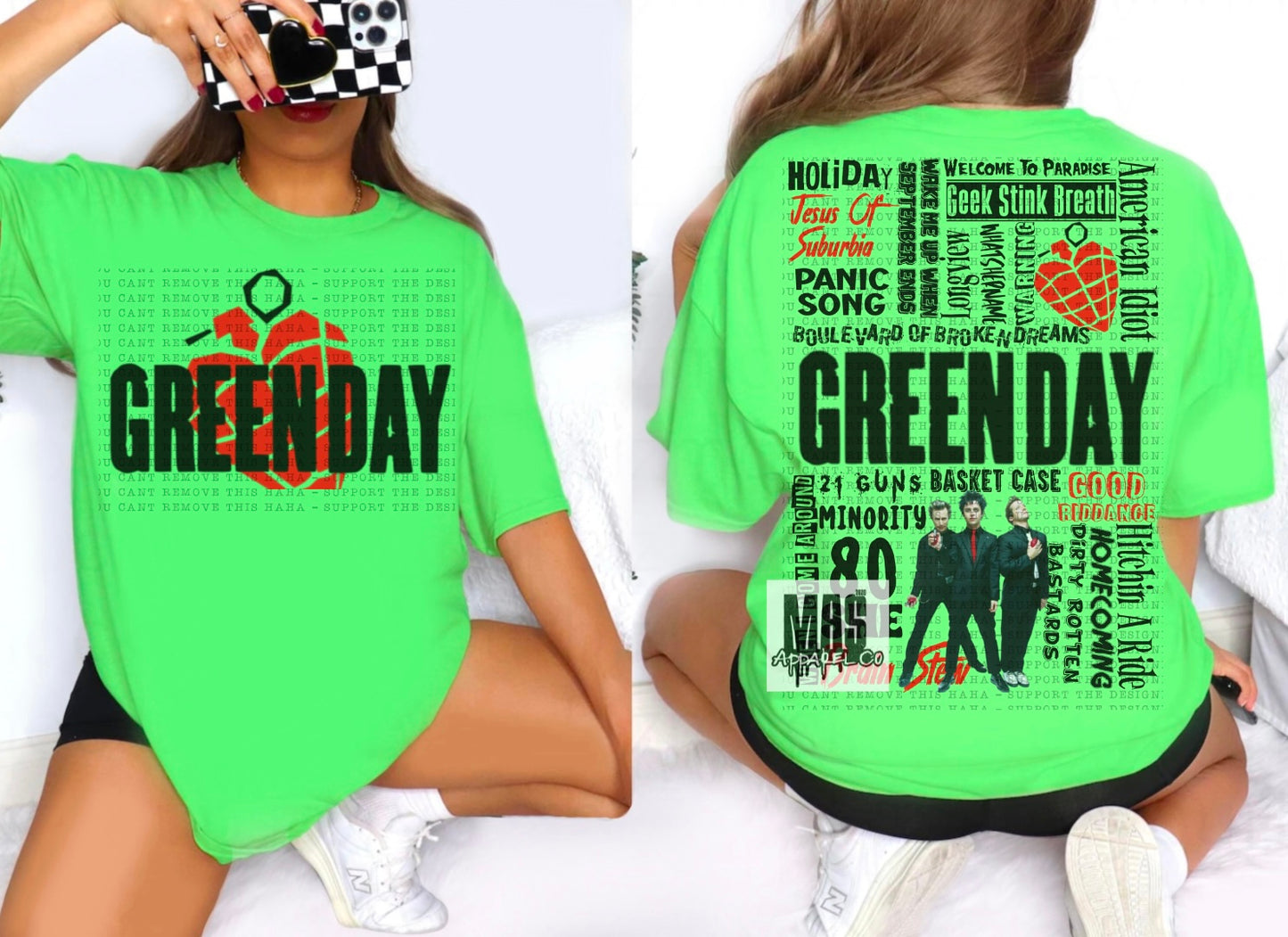 Green Day Song Title Tshirt Top