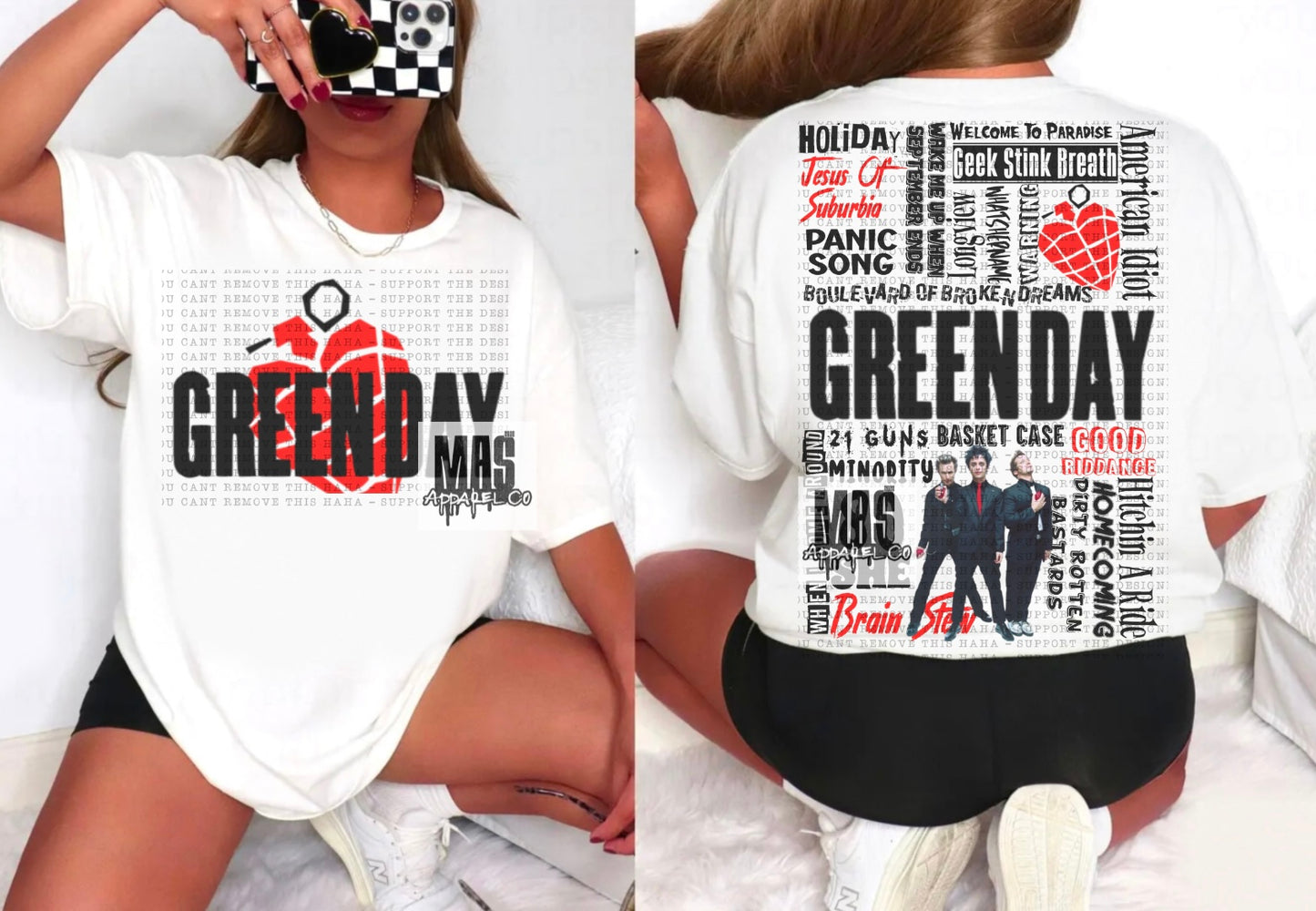 Green Day Song Title Tshirt Top