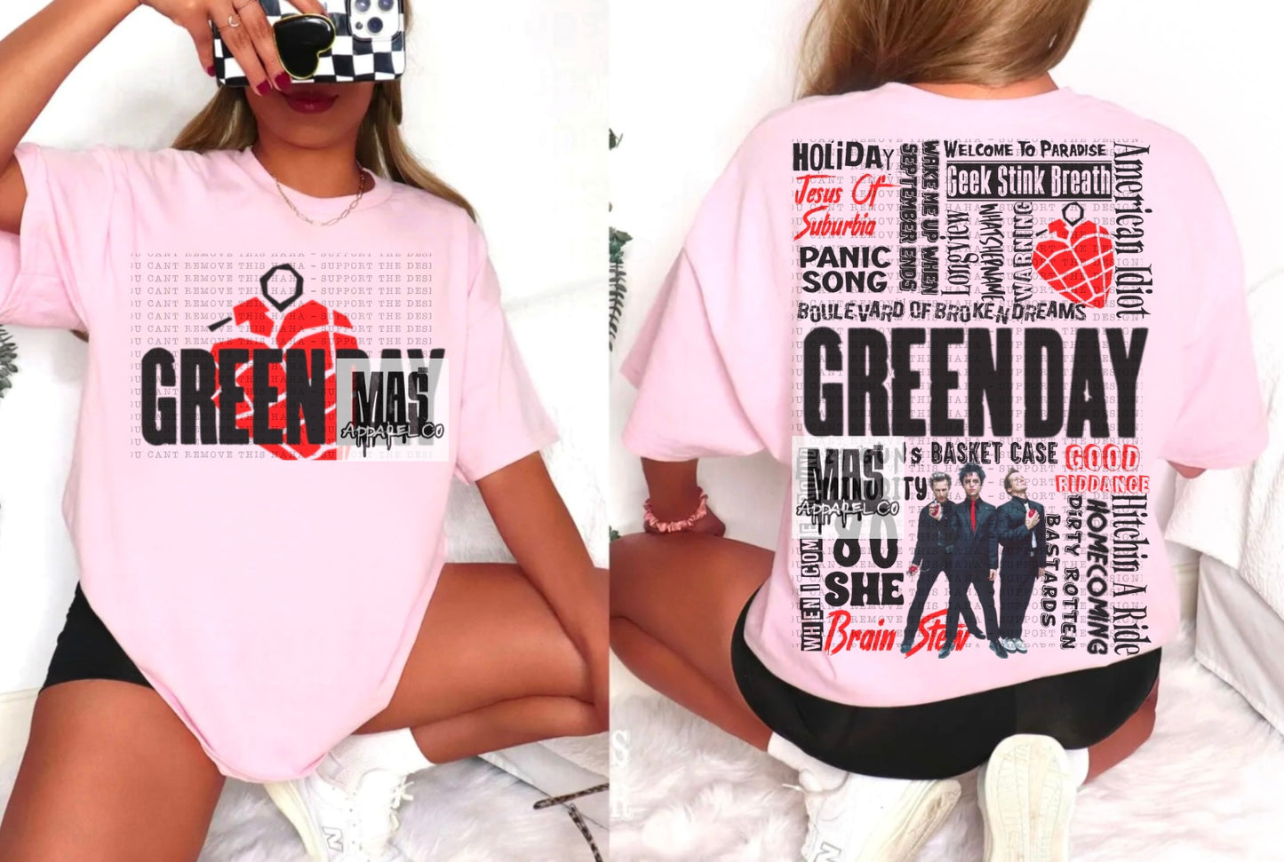 Green Day Song Title Tshirt Top