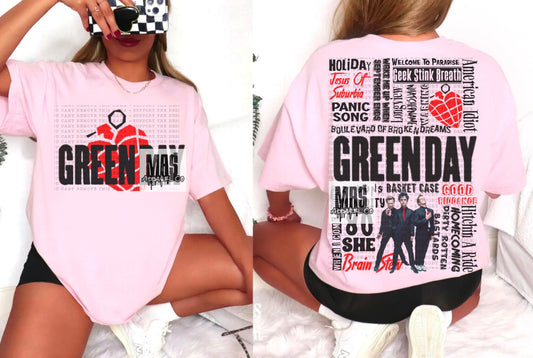 Green Day Song Title Tshirt Top