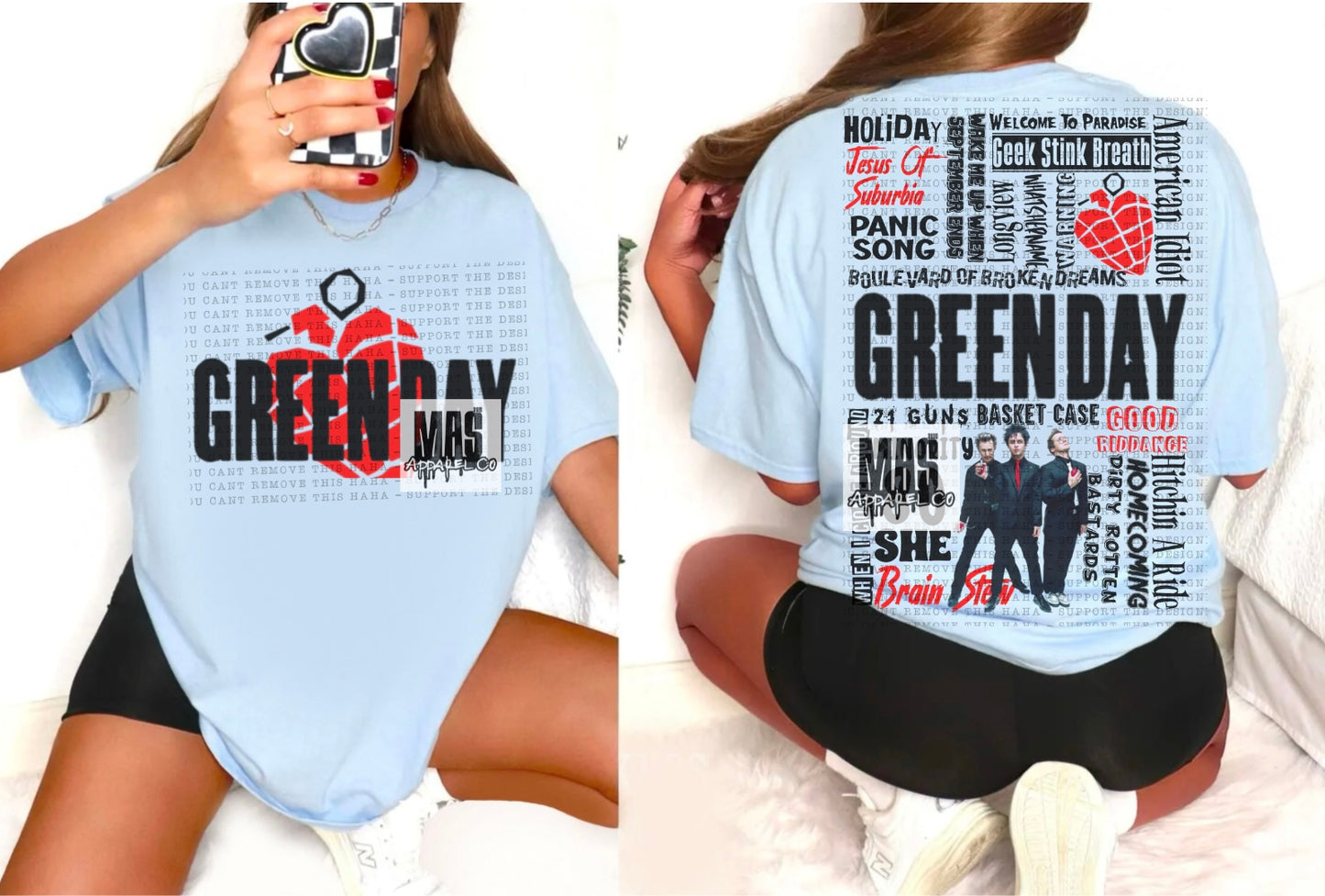Green Day Song Title Tshirt Top