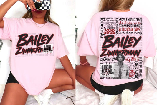 Bailey Zimmerman Song Title Tshirt