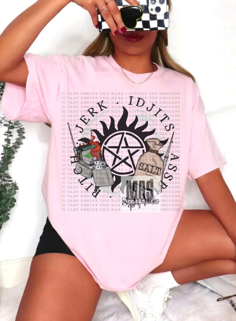 Jerk Idjit Bitch assbutt Supernatural Tshirt