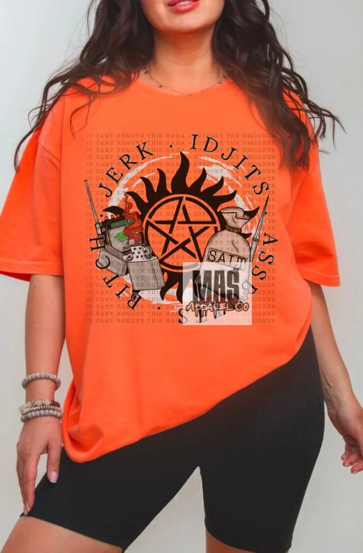 Jerk Idjit Bitch assbutt Supernatural Tshirt