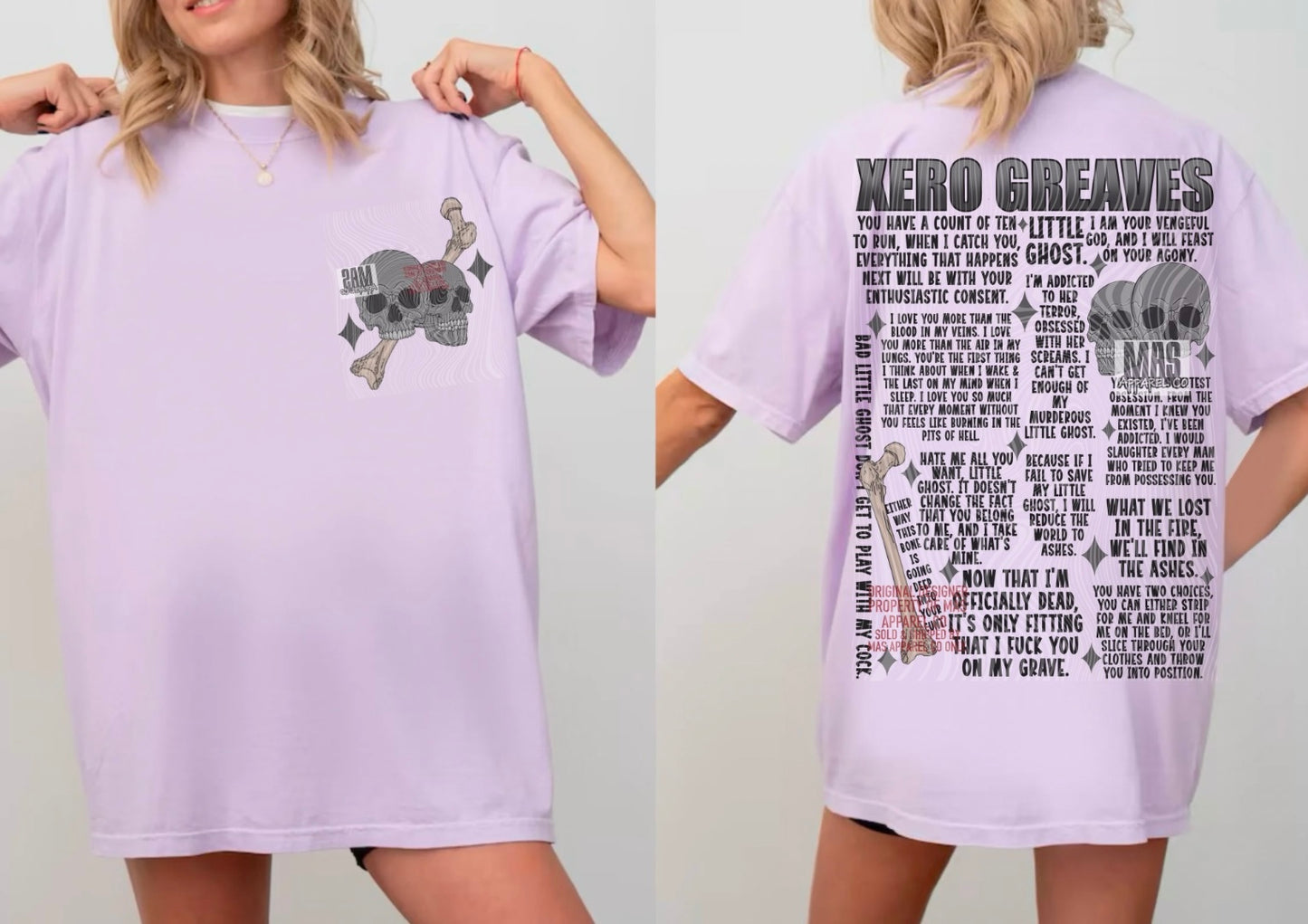 Xero Greaves Dark Romance Graphic tshirt