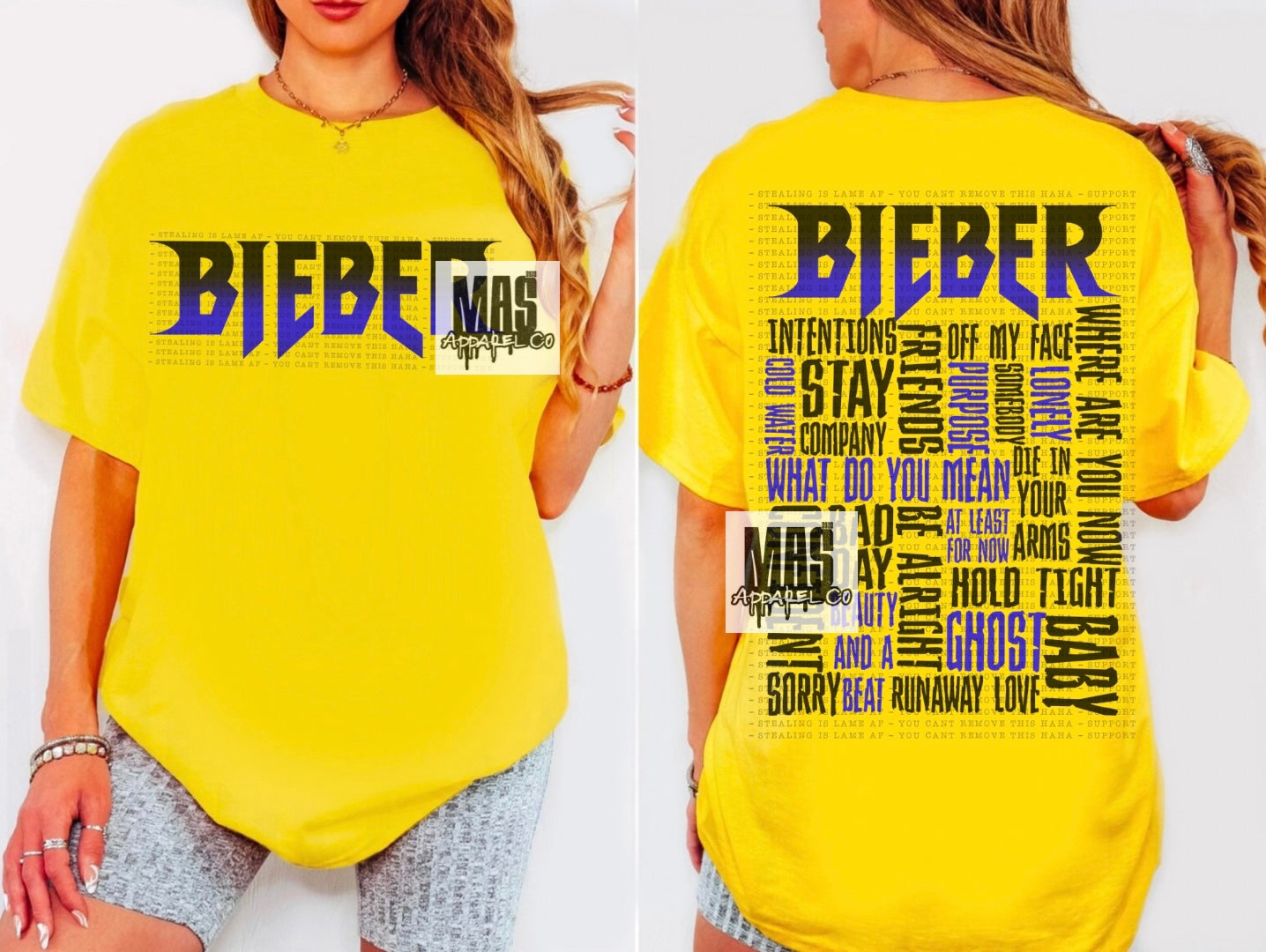 Bieber Song Title tee