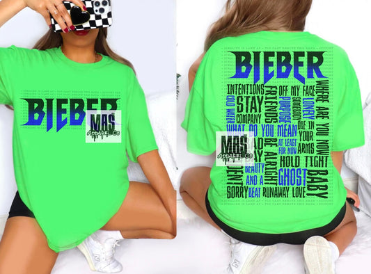 Bieber Song Title tee